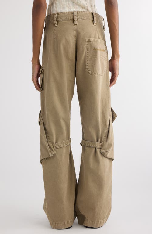 Acne Studios Mid-rise Cargo Pants In Washed Beige Dru