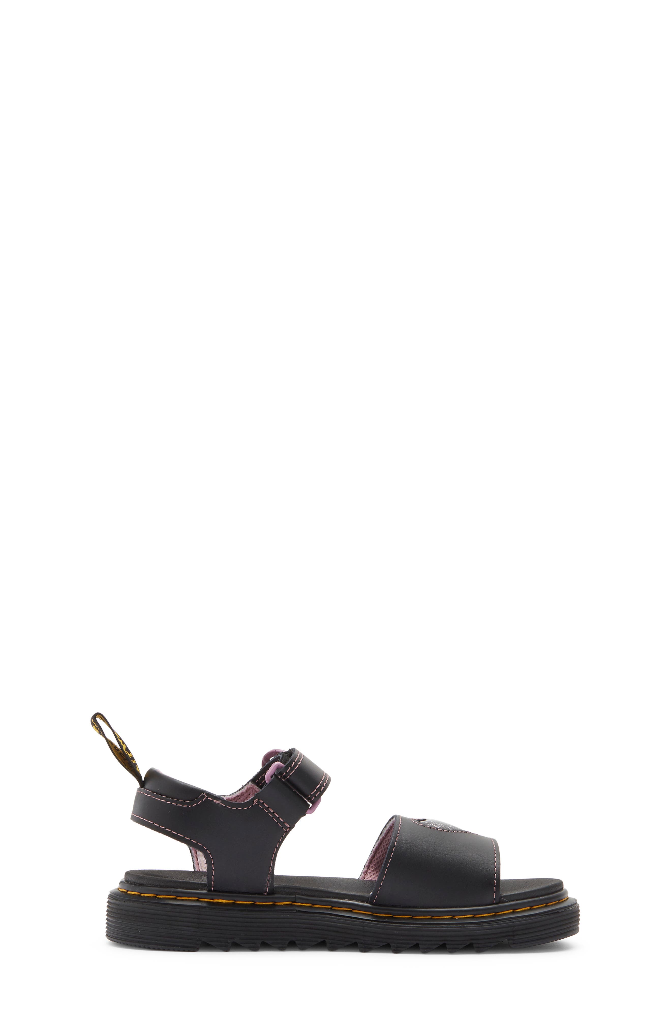 Dr. Martens Kids' Marlowe Heart II Sandal, Alternate, color, Black