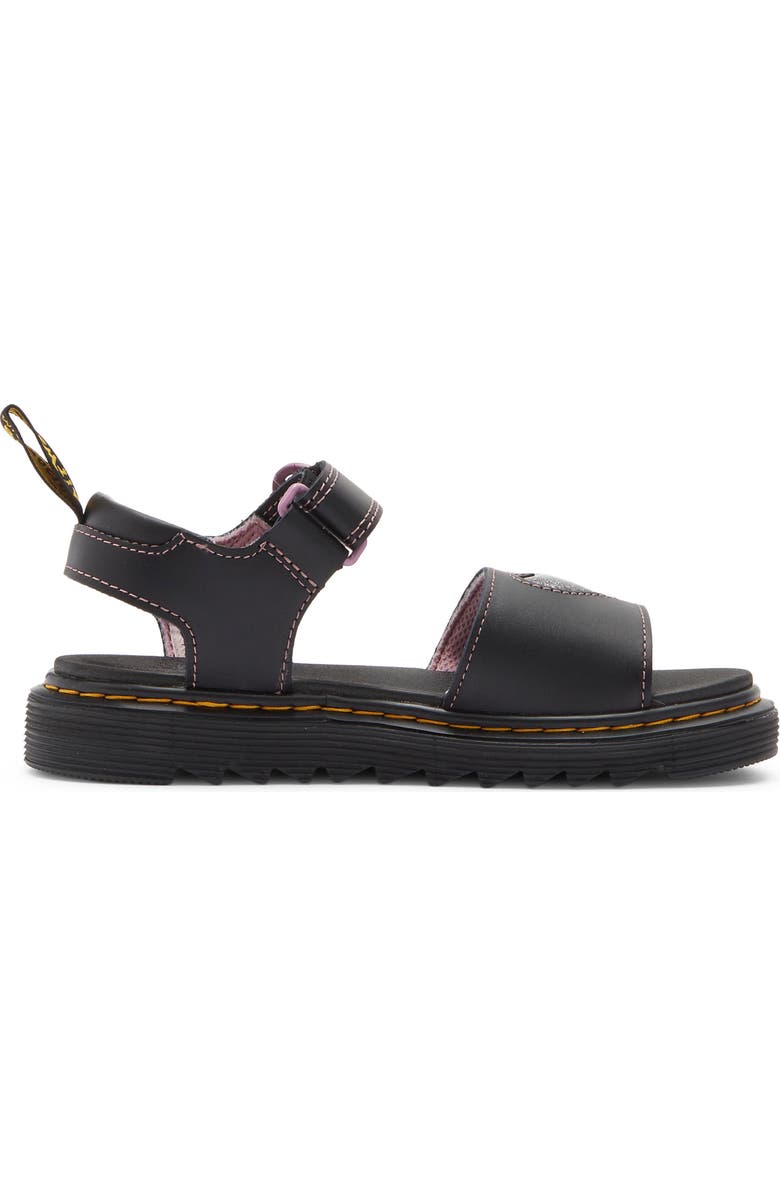 Dr. Martens Kids' Marlowe Heart II Sandal, Alternate, color, Black