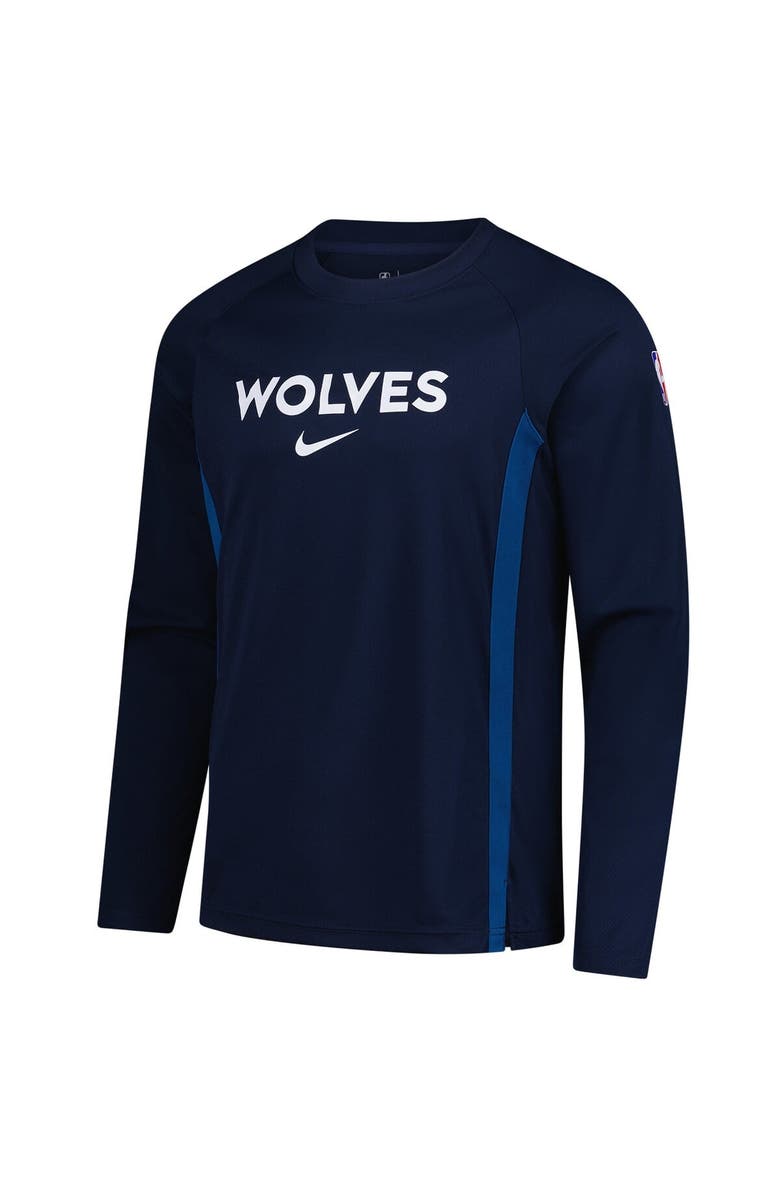 Nike Men's Nike Navy Minnesota Timberwolves 2025/26 Authentic Pre-Game Legend Dri-FIT Long Sleeve Shooting Shirt, Alternate, color, Navy