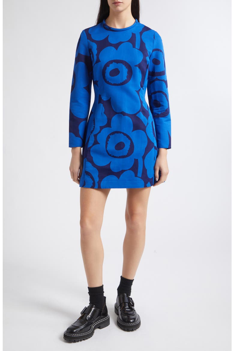 Melkein Unikko Minidress, Main, color, DARK BLUE BLUE