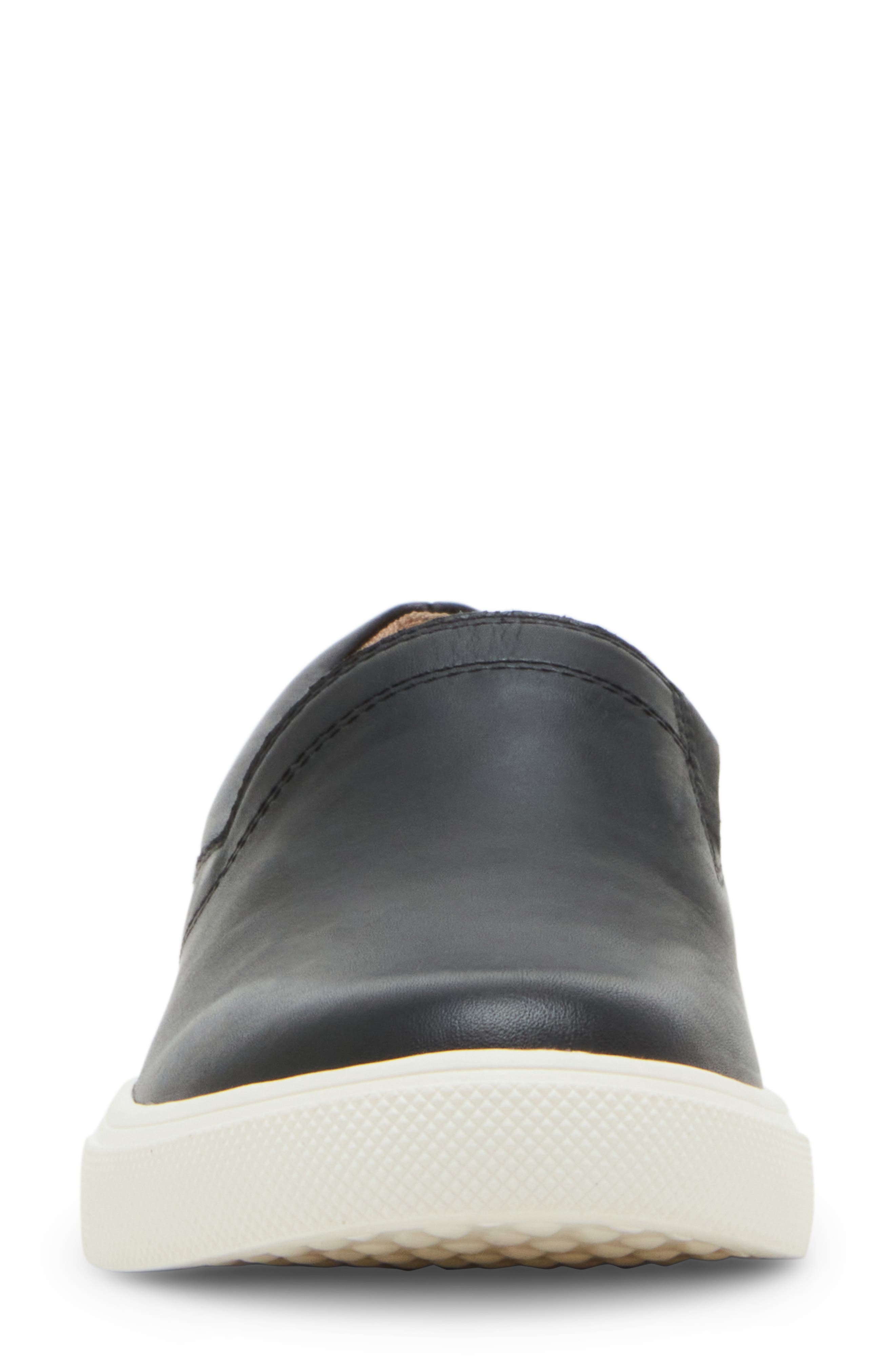 Garity Waterproof Slip-On Sneaker, Alternate, color, BLACK LEATHER