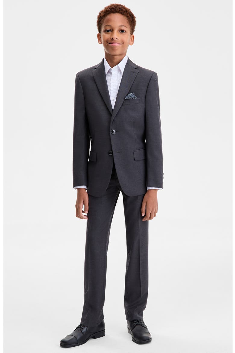 Kids' Houndstooth Sport Coat, Alternate, color, CHARCOAL