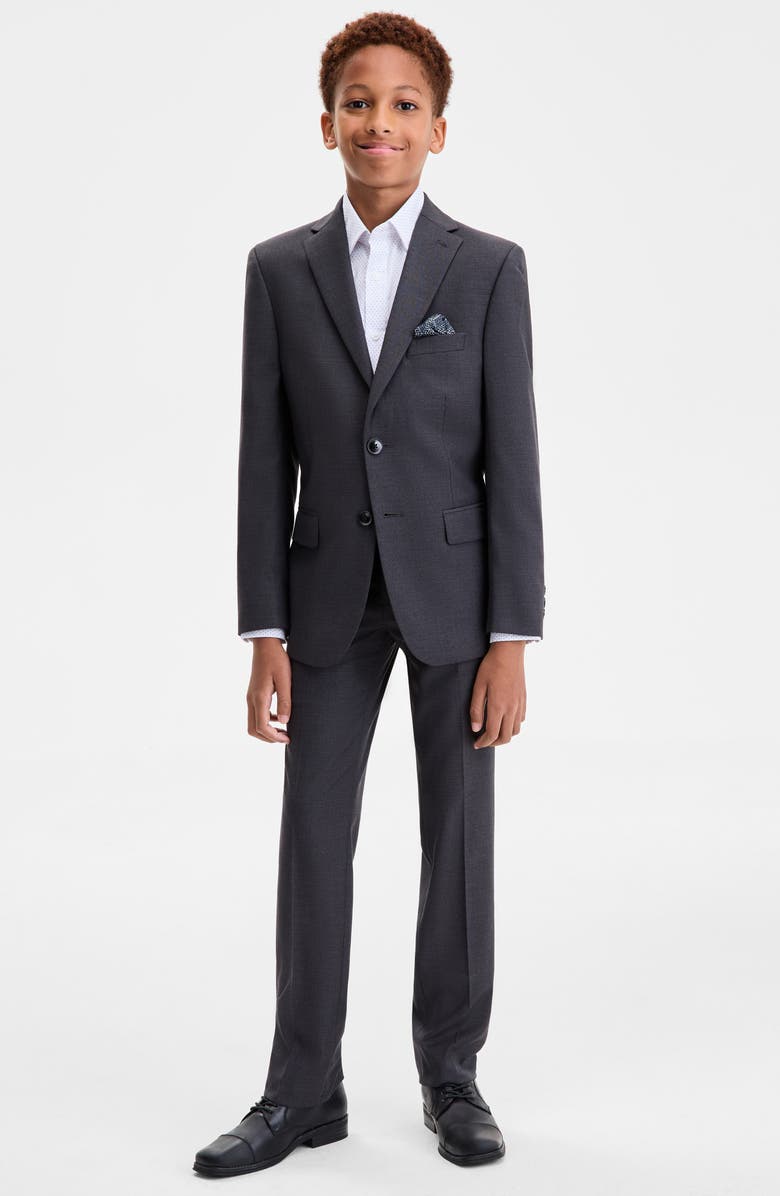 Tallia Kids' Houndstooth Sport Coat, Alternate, color, Charcoal