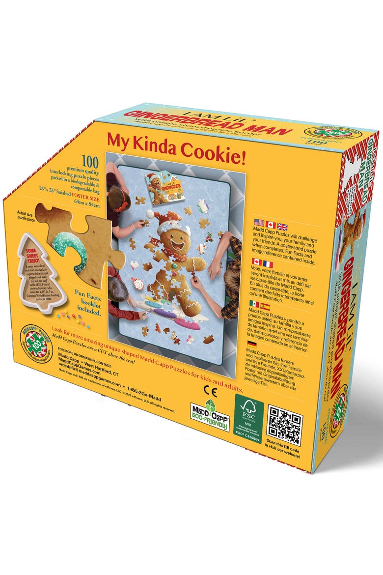 I Am Lil Gingerbread Man 100 Piece Jigsaw Puzzle, Alternate, color, Multicolored