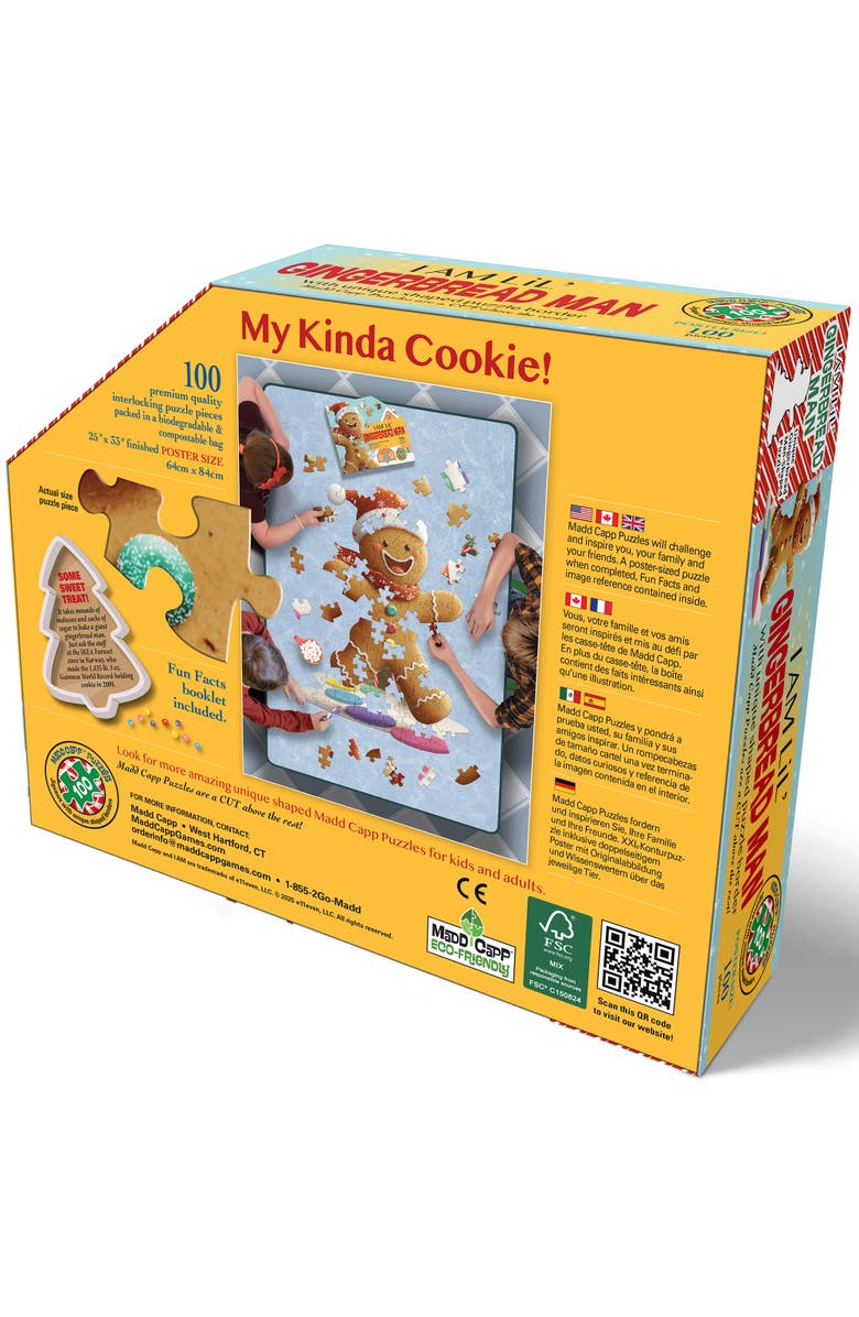 Madd Capp I Am Lil Gingerbread Man 100 Piece Jigsaw Puzzle, Alternate, color, Multicolored