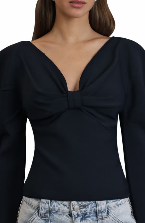 Avec Les Filles Exaggerated Dolman Sleeve Sweater In Blue