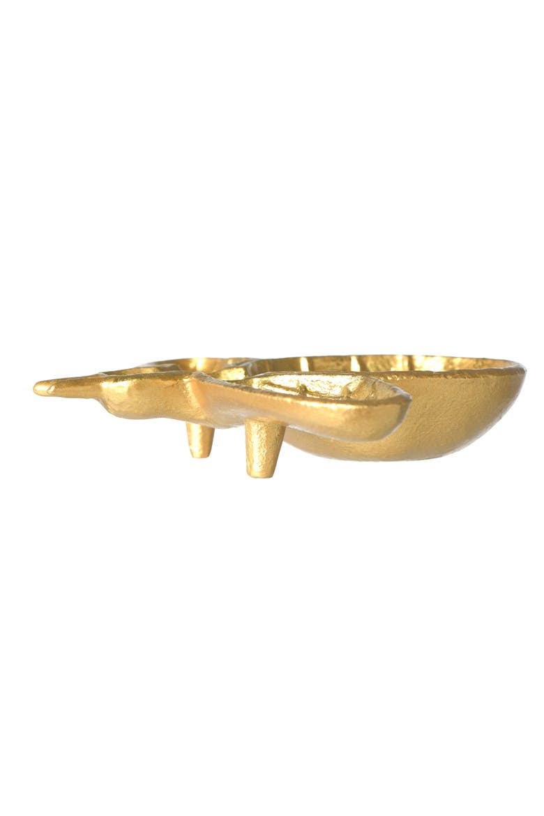 Decorative Cast Iron Gold Bee Shaped Dish, Alternate, color, Gold