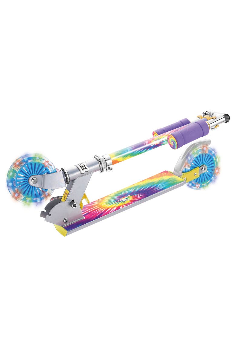 Ozbozz Tie Dye Foldable Scooter Light Up Wheels Ages 5 And Up, Alternate, color, Multicolored