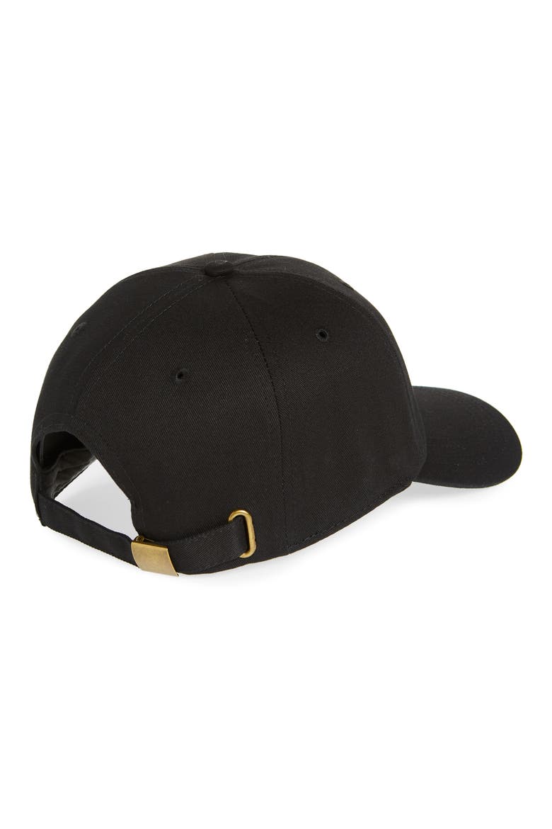 Satin Lined Baseball Cap, Alternate, color, BLACK
