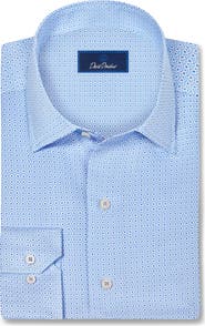 David Donahue Geometric Cotton Sport Shirt