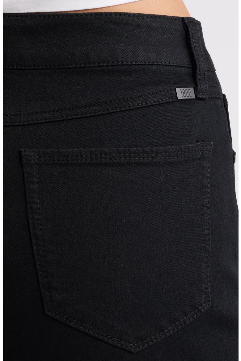 Release Hem High Waist Wide Leg Jeans, Alternate, color, BLACK
