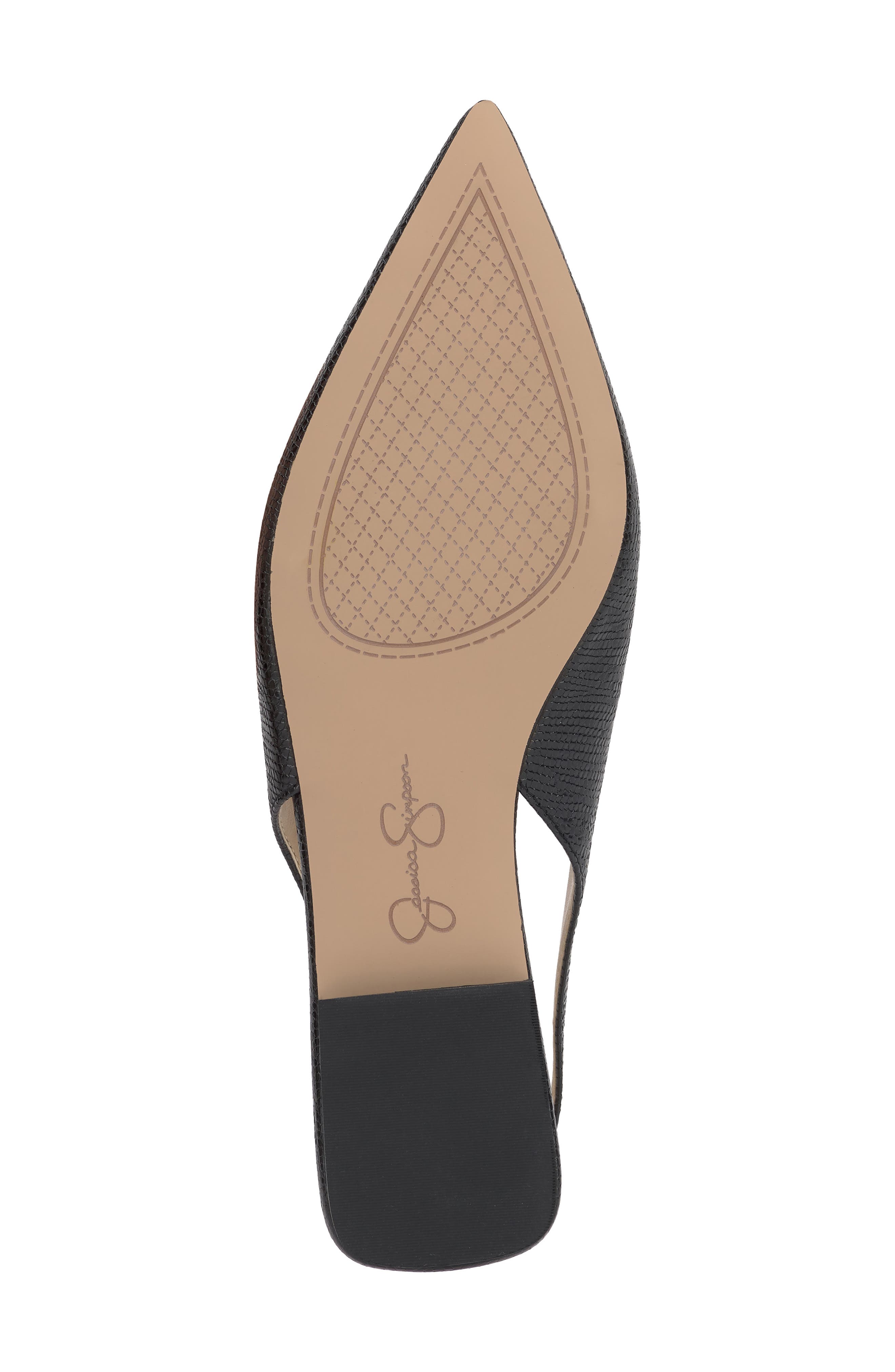 Jessica Simpson Mezzah Slingback Pointed Toe Flat, Alternate, color, Black