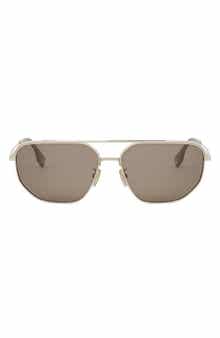 Fendi Travel 61mm Rectangular Sunglasses