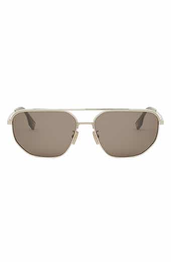 Fendi Travel 61mm Rectangular Sunglasses