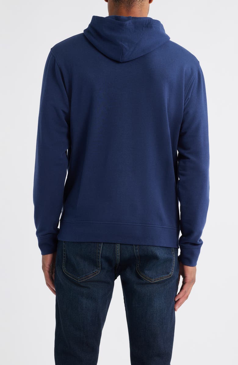 Peter Millar Oasis Cotton Blend Hoodie, Alternate, color, Navy