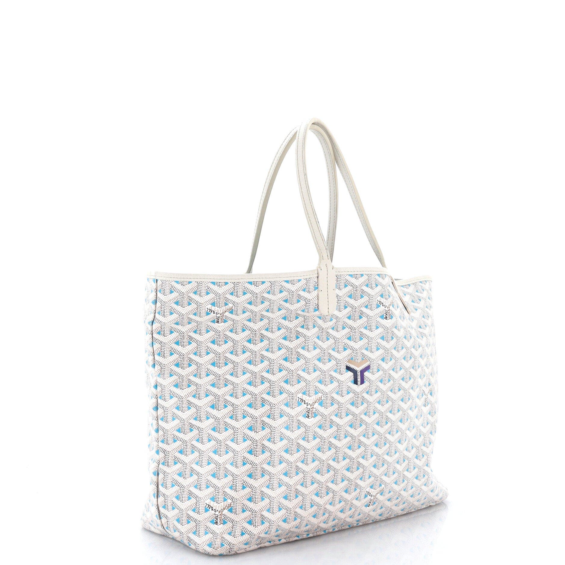 Saint Louis Tote Claire Voie Coated Canvas PM, Alternate, color, White