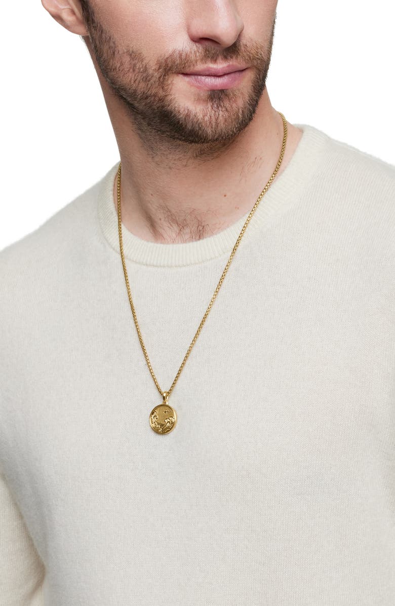 David Yurman Water & Fire Amulet in 18K Yellow Gold, Alternate, color, 18K Yellow Gold