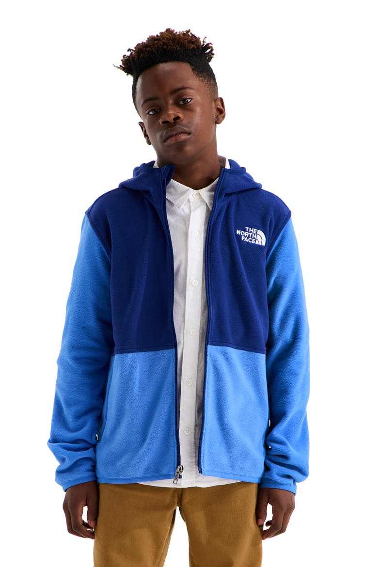 Kids' Glacier Polar Fleece Zip-Up Hoodie, Main, color, BOLD BLUE/ ACTIVE BLUE