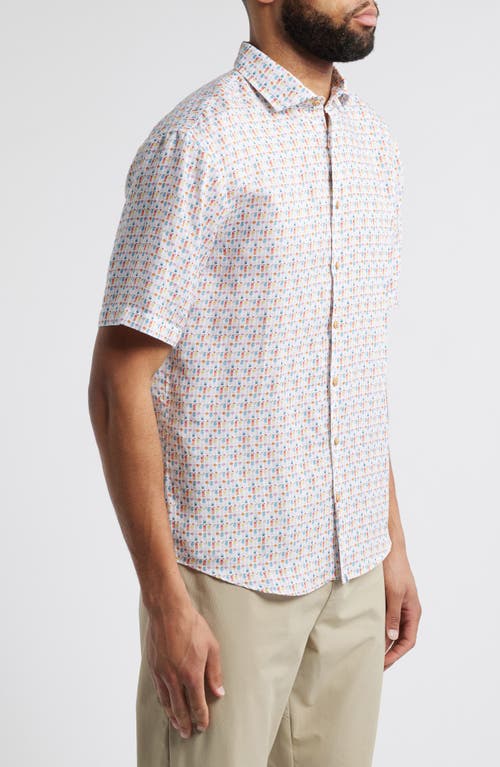 Johnnie-o 5 O'clock Somewhere Short Sleeve Linen & Lyocell Button-up Shirt In White