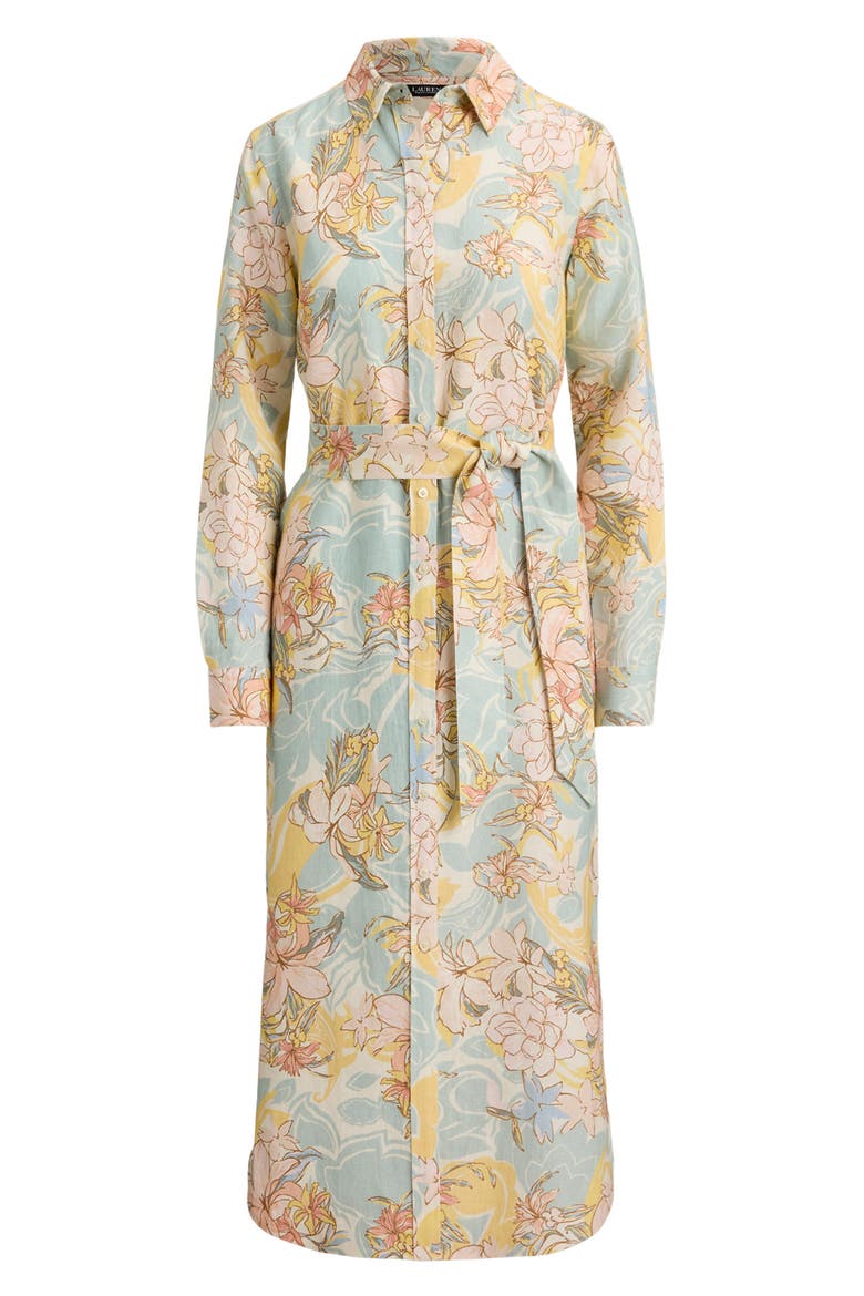 long sleeve linen shirt dress women Linen Midi Shirtdress