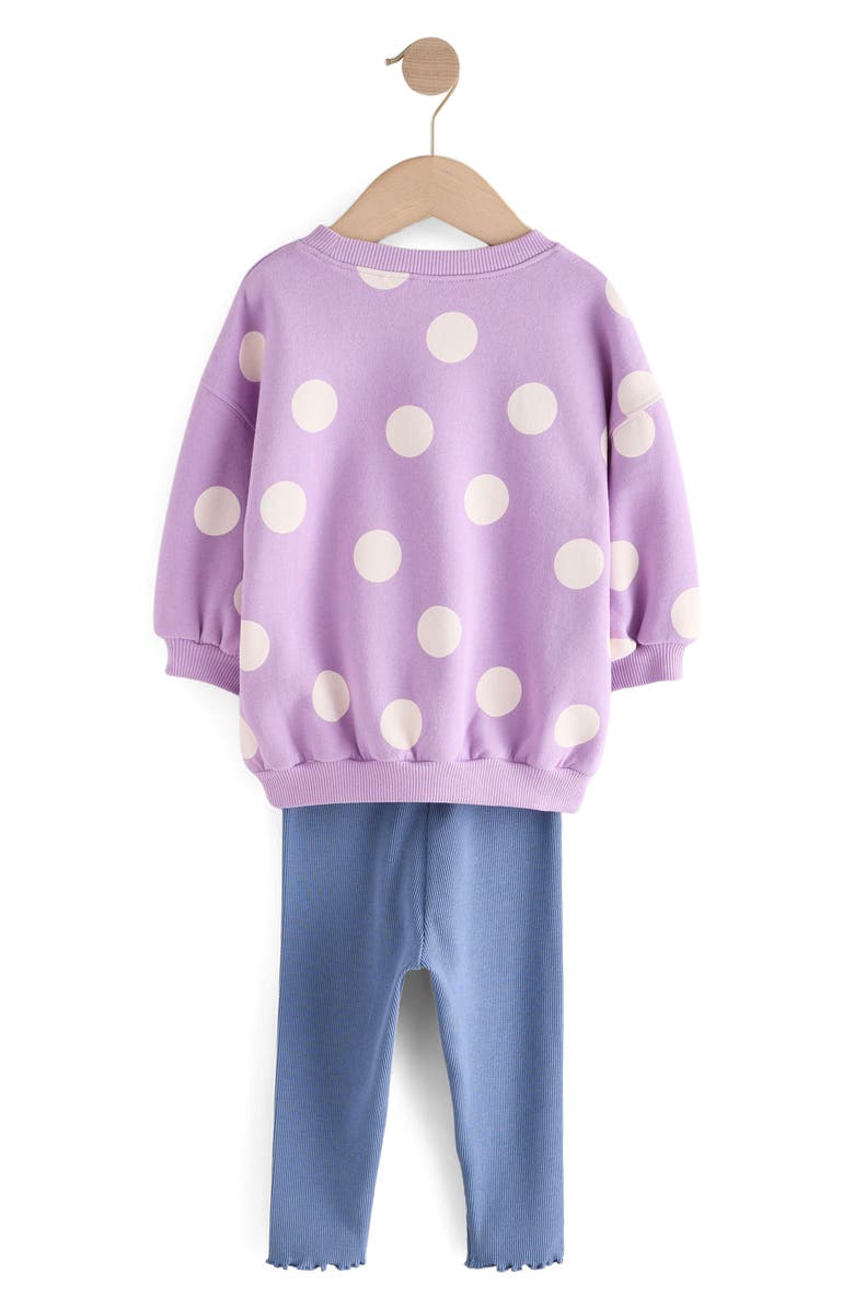 NEXT Kids' Dog Sweatshirt & Leggings Set, Alternate, color, Purple
