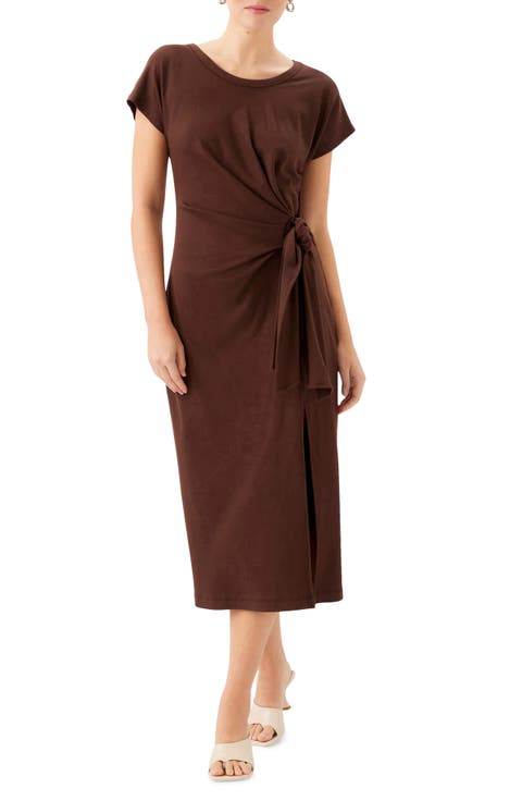 Marisa Side Knot Midi Dress