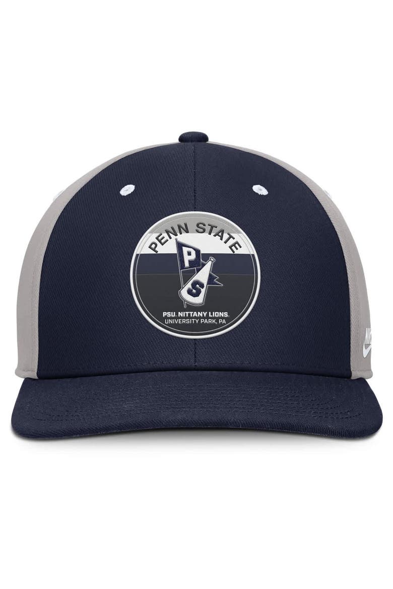Men's Nike Navy/Gray Penn State Nittany Lions Prep Pro Performance Snapback Hat, Alternate, color, Navy