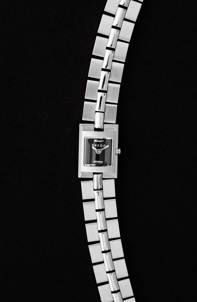 BREDA Relic Square Bracelet Watch, 16mm, Alternate, color, Silver
