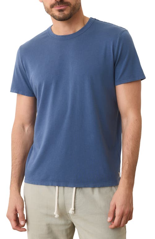 Marine Layer Signature Sea Change Crew Tee Vintage Indigo In Blue