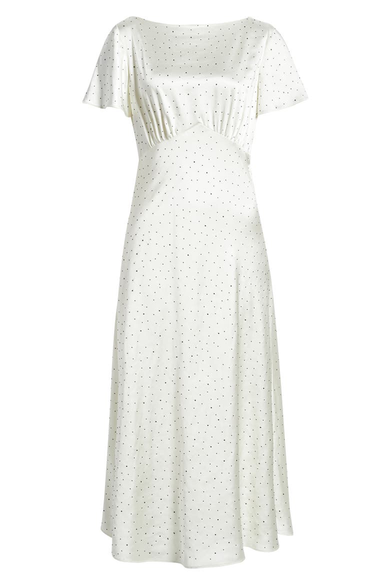 Anastasia Dot Midi Dress, Alternate, color, IVORY