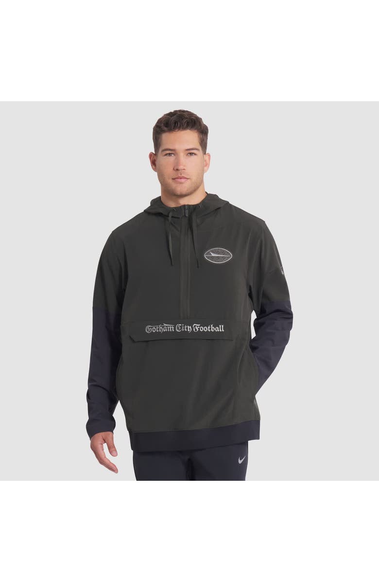 Nike Men's Nike Gotham Green New York Jets 2025 Rivalries Collection Sideline Anorak Half-Zip Hoodie Jacket, Main, color, Green