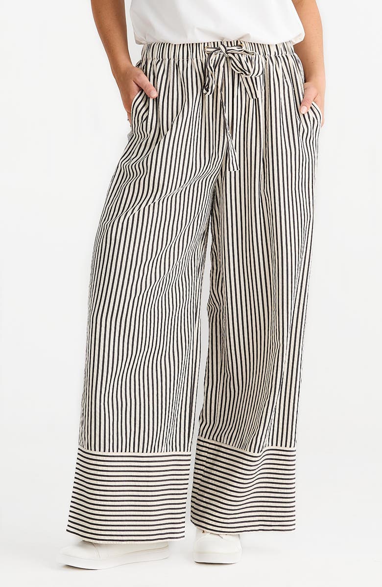 Brave+True Portia Stripe Drawstring Pants, Main, color, 