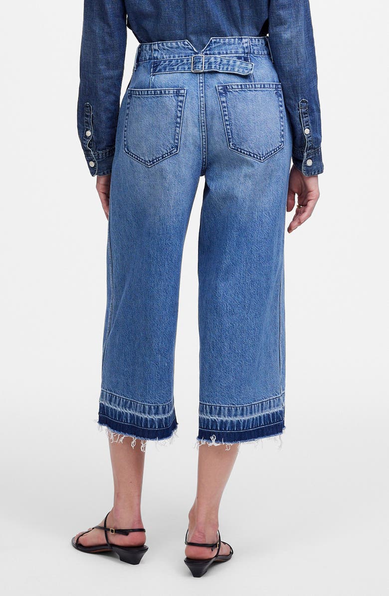 Madewell Release Hem High Waist Denim Culotte Jeans, Alternate, color, Dupage Wash