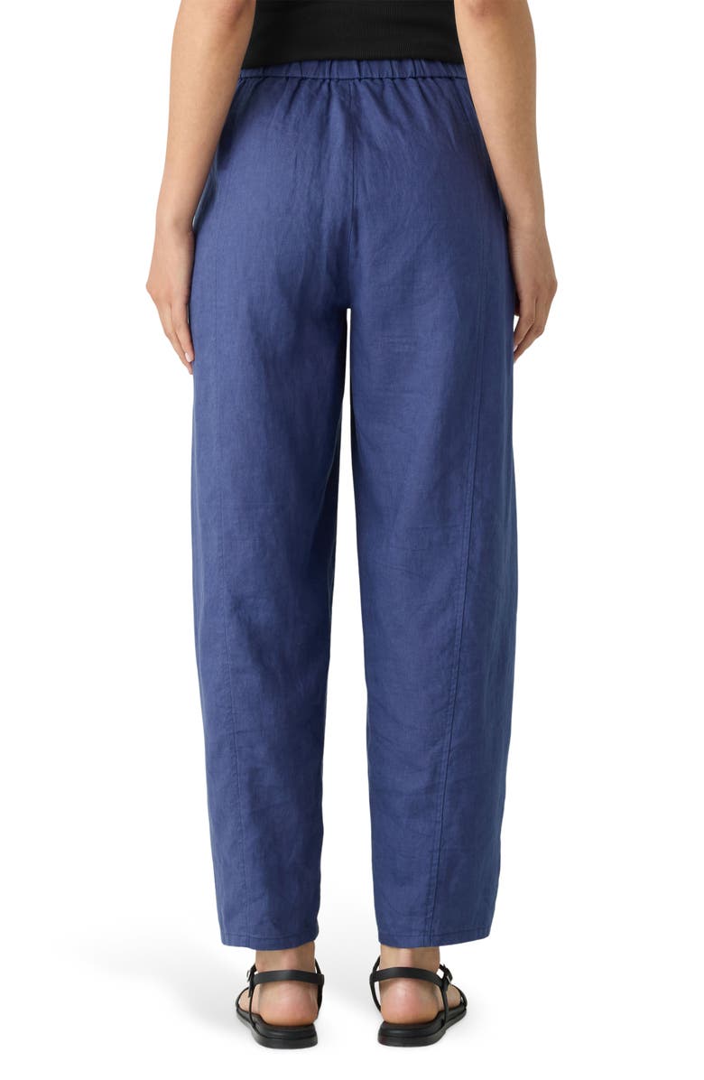 Eileen Fisher Pleated Organic Linen Lantern Pants, Alternate, color, Bluette