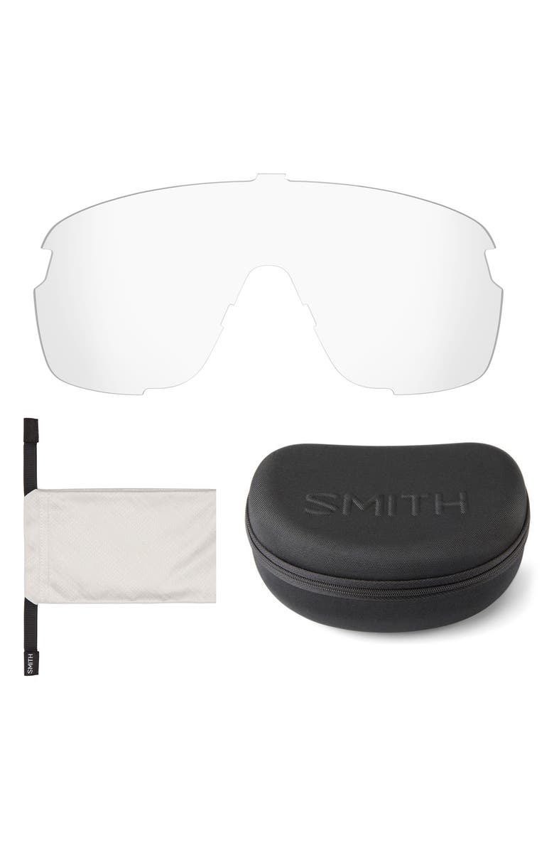 Smith Bobcat 135mm ChromaPop<sup>™</sup> Shield Sunglasses, Alternate, color, Black / Red Mirror