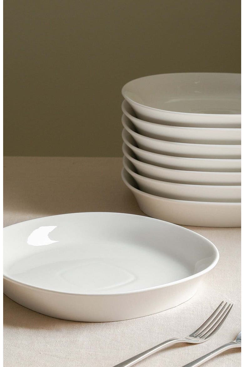 Quadro Porcelain 4-Piece Pasta Bowl Set, Alternate, color, White
