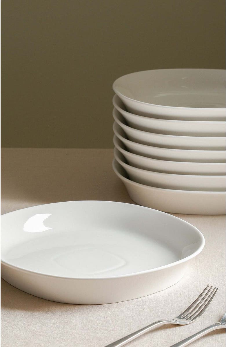 Stone Lain Quadro Porcelain 4-Piece Pasta Bowl Set, Alternate, color, White
