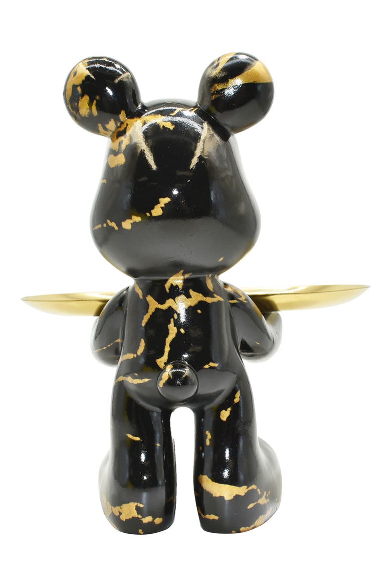 Butler Mouse with Tray Sculpture, Alternate, color, BLACK MARBLE