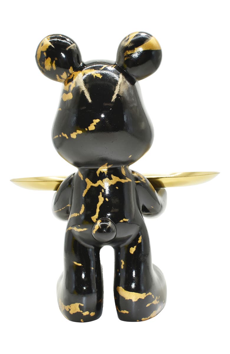 KINETIC Butler Mouse with Tray Sculpture, Alternate, color, Black Marble