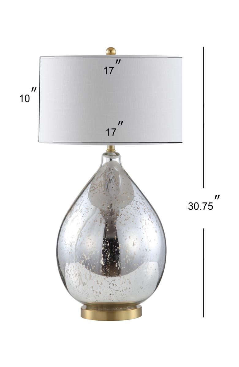 JONATHAN Y Sasha 30.75" Glass/Metal LED Table Lamp, Mercury Silver, Alternate, color, Mercury Silver