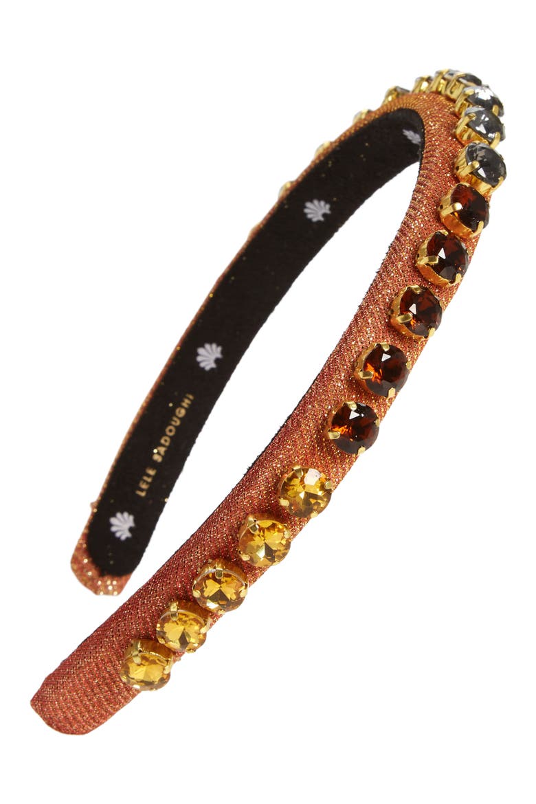 Gigi Crystal Headband, Main, color, COPPER OMBRE