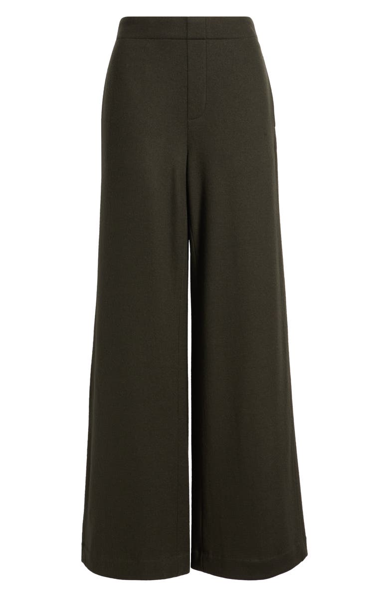 rag & bone Melanie Japanese Wool Wide Leg Pants, Alternate, color, Army