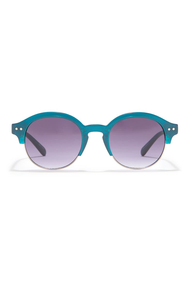 49mm Round Sunglasses, Main, color, GREEN/GRAY