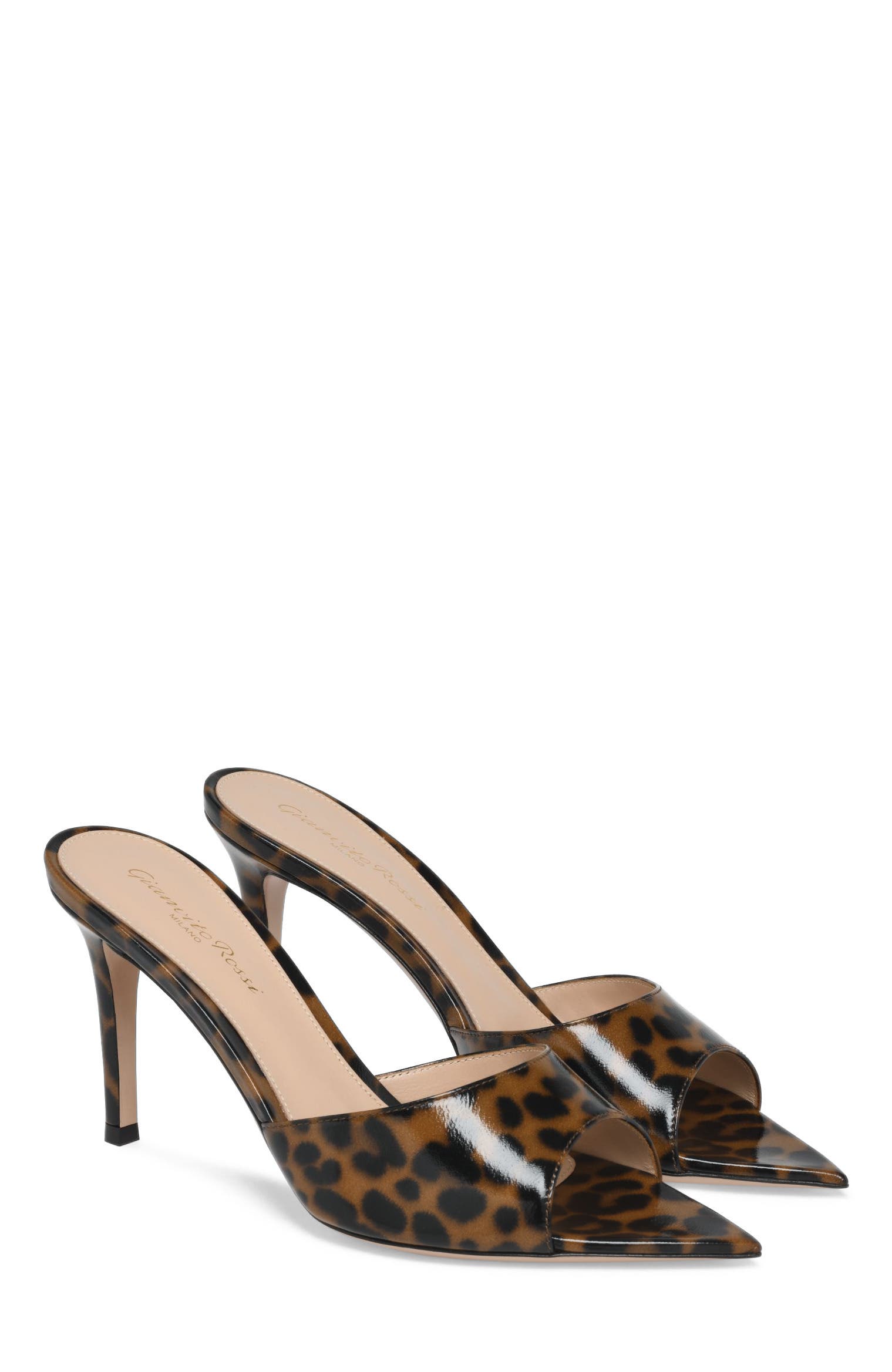 Gianvito Rossi Elle 85 Mules, Alternate, color, Brown Nappa