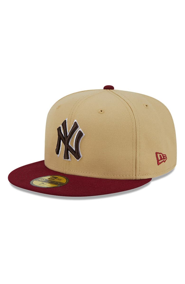 New Era Men's New Era Vegas Gold/Cardinal New York Yankees 59FIFTY Fitted Hat, Alternate, color, 