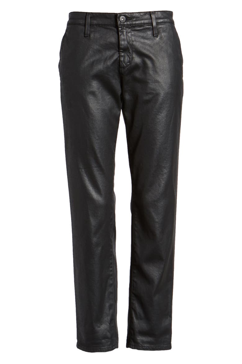 Caden Crop Twill Trousers, Alternate, color, LEATHERETTE LIGHT