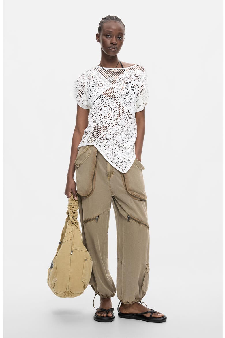 Openwork Knit Top, Alternate, color, OFF WHITE
