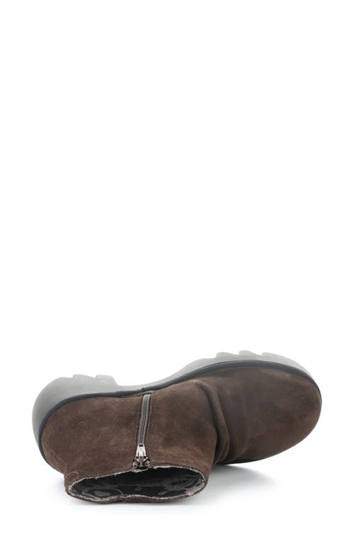 Fly London Tulp Lug Sole Platform Bootie In Brown