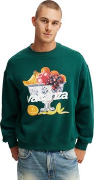 Cotton On Men's Box Fit Graphic Crew Sweater